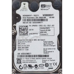 Western Digital WD800BEVT 80 GB HDD Kontrol Kartı (PCB: