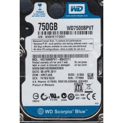 Western Digital WD7500BPVT 750 GB HDD Kontrol Kartı (PCB: