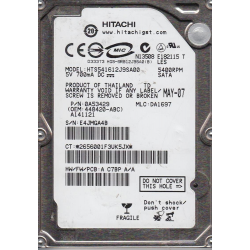 Hitachi HTS541612J9SA00 120 GB SATA 2.5" Harddisk (Arızalı -