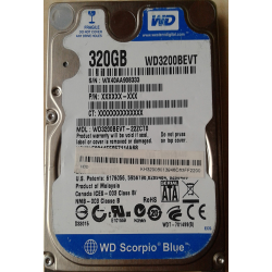 Western Digital WD3200BEVT 320 GB SATA 2.5" Harddisk (Arızalı -