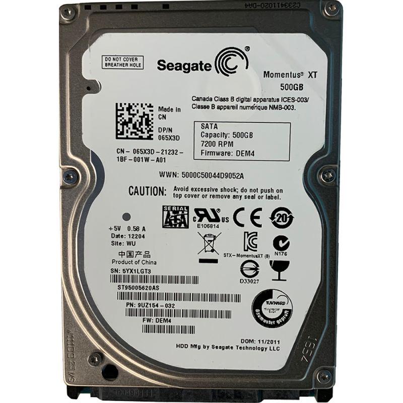 Seagate ST95005620AS 500 GB SATA 2.5" Harddisk (Arızalı - Donör)