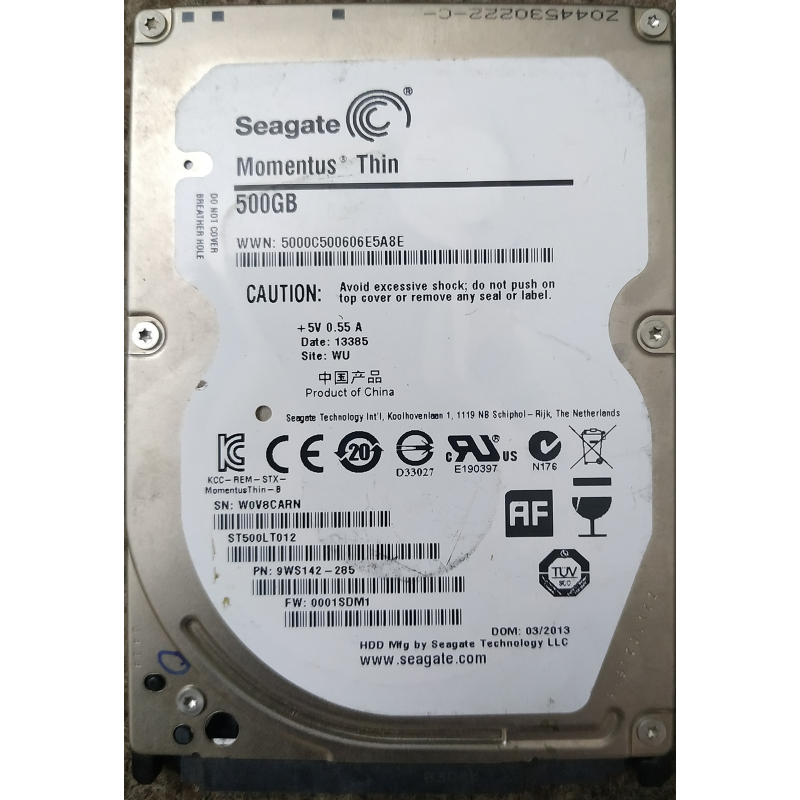 Seagate ST500LT012 500 GB SATA 2.5" Harddisk (Arızalı - Donör)